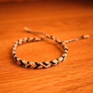 10/$25 Navy White Woven Bracelet